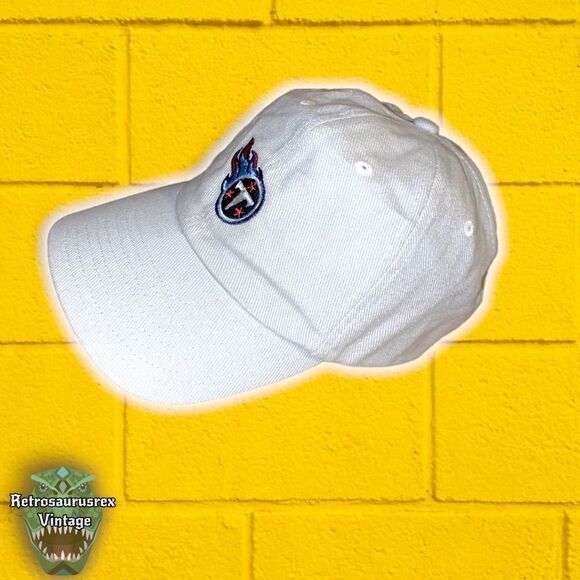 VINTAGE 00’s Tennessee Titans Khaki Denim Embroidered Fundamental Hat, One Size - Picture 5 of 7